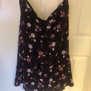 Plus size floral midi skirt